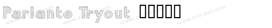 Parlante Tryout字体转换
